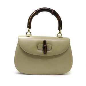 GUCCI Old Gucci Medium Bamboo Handbag 000・01・0633 Leather